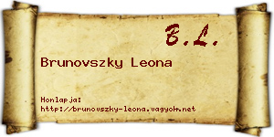 Brunovszky Leona névjegykártya
